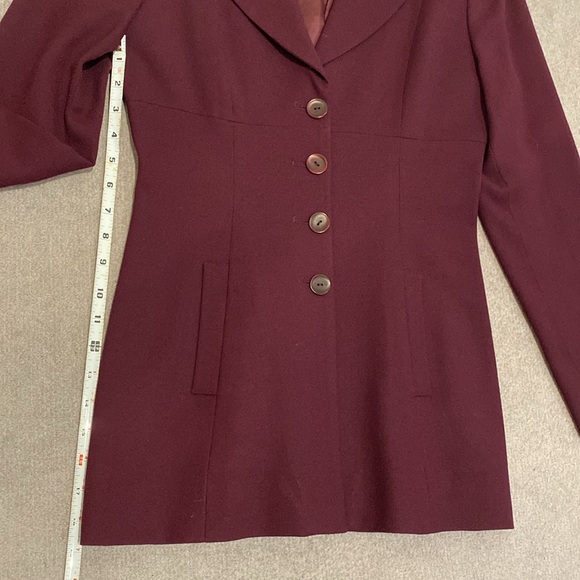Bebe size 4 blazer in eggplant color - Picture 3 of 4